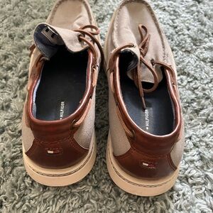 Tommy Hilfiger Brown and Beige Boat Shoes